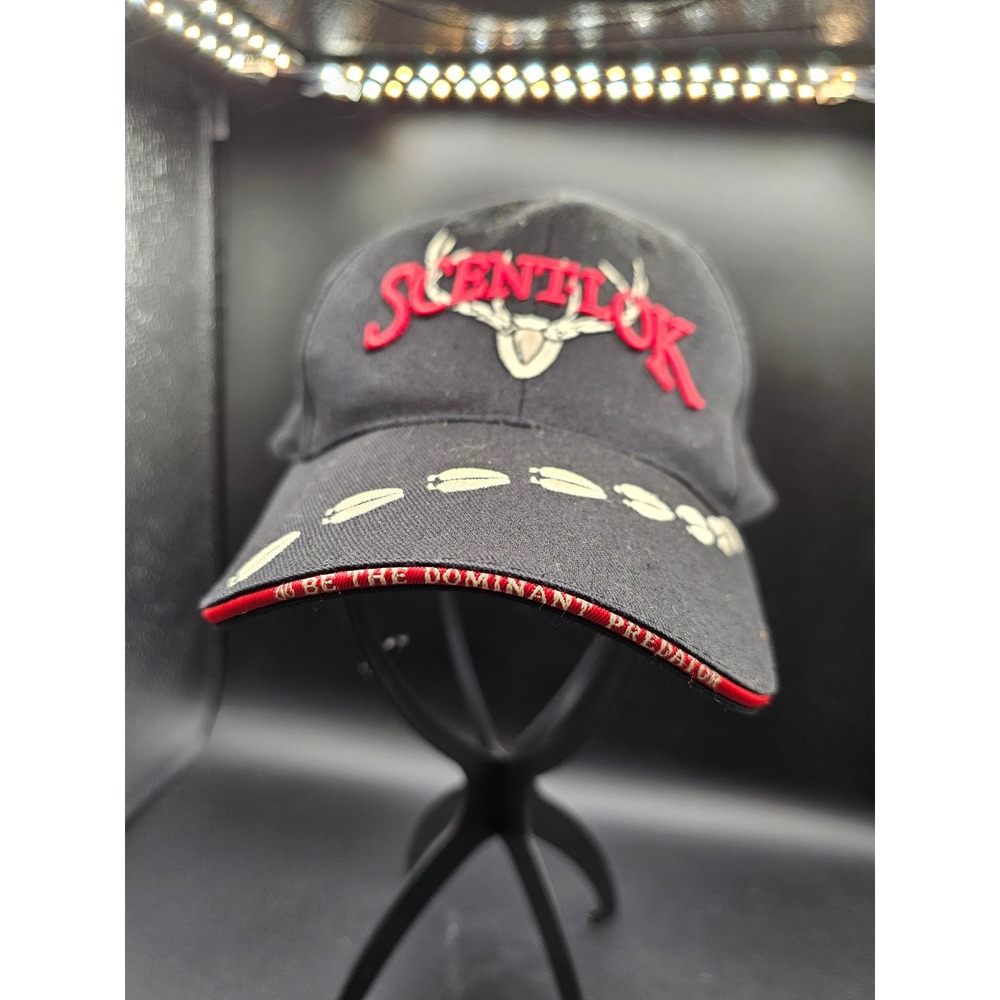 Scent-Lok Be The Dominant Predator Hunting Hat Black Red Embroidered Strapback